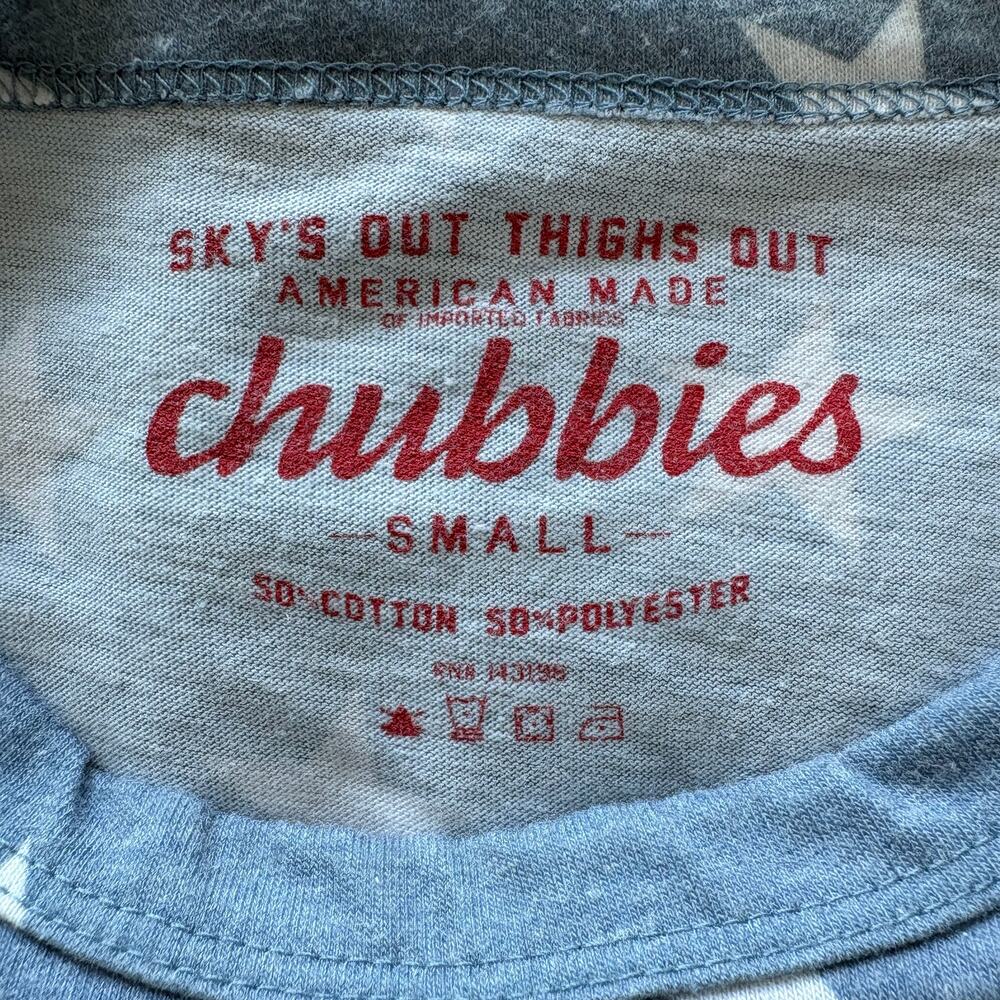 Chubbies Stars Stripes Tee Mens Sz S Retro American Flag AOP Patriotic Made USA - Picture 5 of 6